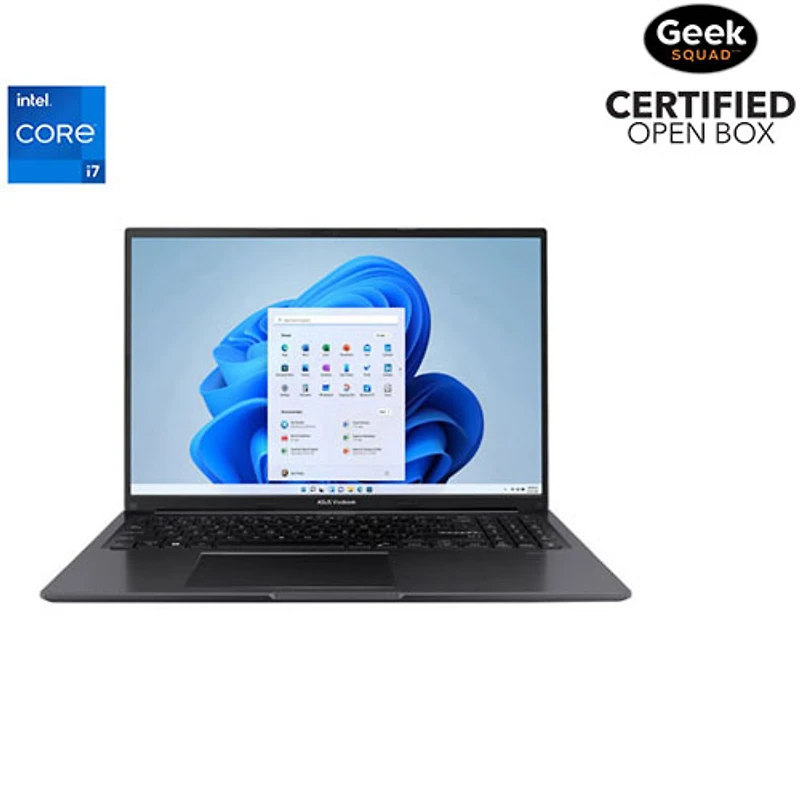 Boîte ouverte - Portable 16 po Vivobook d'ASUS - Noir (Core i7-1355U d'Intel/RAM 16 Go/SSD 1 To/Windows 11) - Anglais
