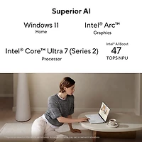 Portable à écran tactile de 14 po Zenbook S 14 d'ASUS (Core Ultra 7 (série 2) d'Intel/RAM 32 Go/SSD 1 To)