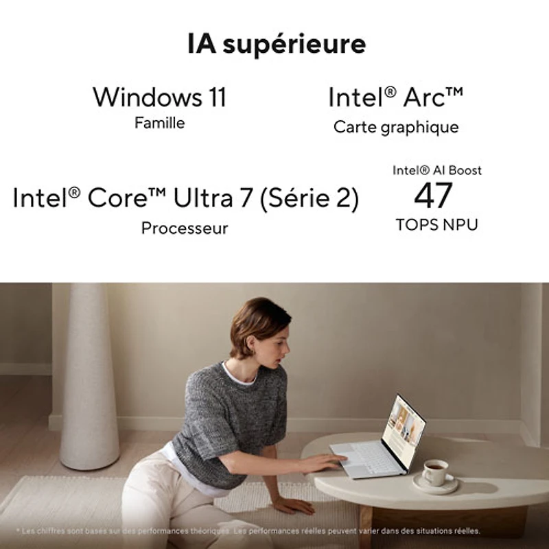 Portable à écran tactile de 14 po Zenbook S 14 d'ASUS (Core Ultra 7 (série 2) d'Intel/RAM 32 Go/SSD 1 To)