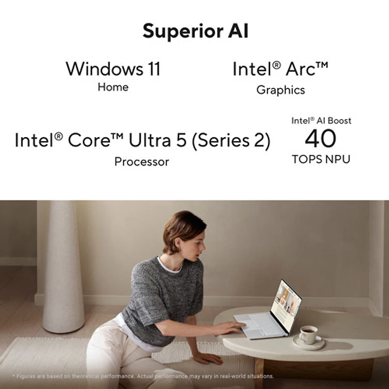 Portable à écran tactile de 14 po Zenbook S d'ASUS (Core Ultra 5 (série 2) d'Intel/RAM 16 Go/SSD 1 To)