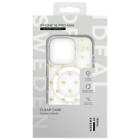 Étui rigide ajusté d'Ideal of Sweden avec MagSafe pour iPhone 16 Pro Max - Coeurs dorés