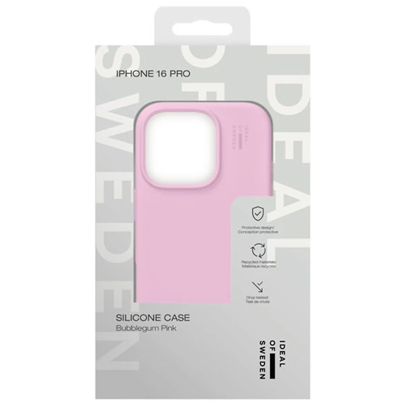 Ideal Of Sweden Silicone Fitted Soft Shell Case with MagSafe for iPhone 16 Pro - Bubble Gum Pink