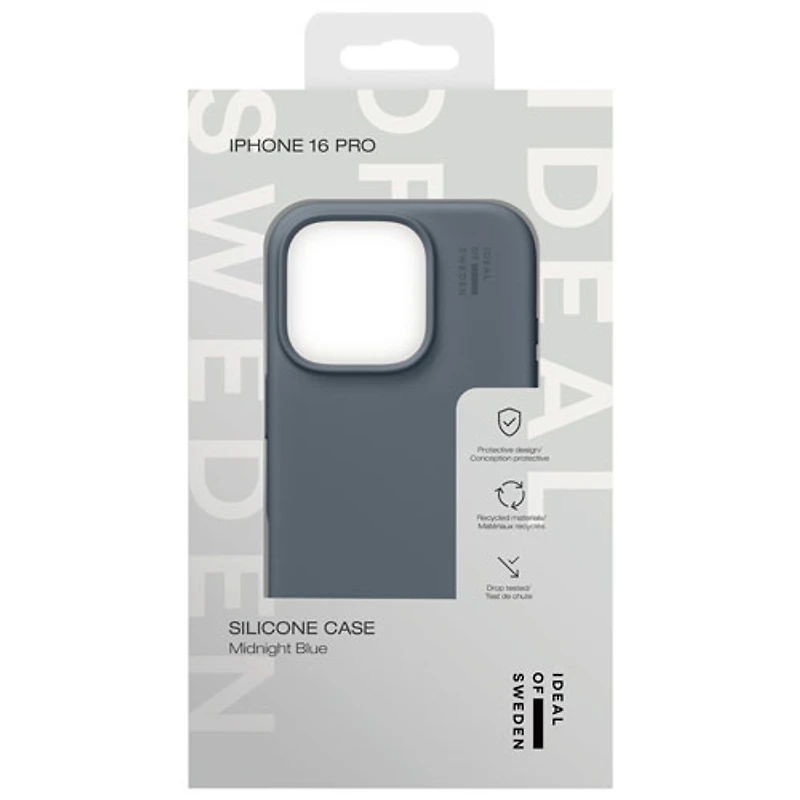 Ideal Of Sweden Silicone Fitted Soft Shell Case with MagSafe for iPhone 16 Pro - Midnight Blue