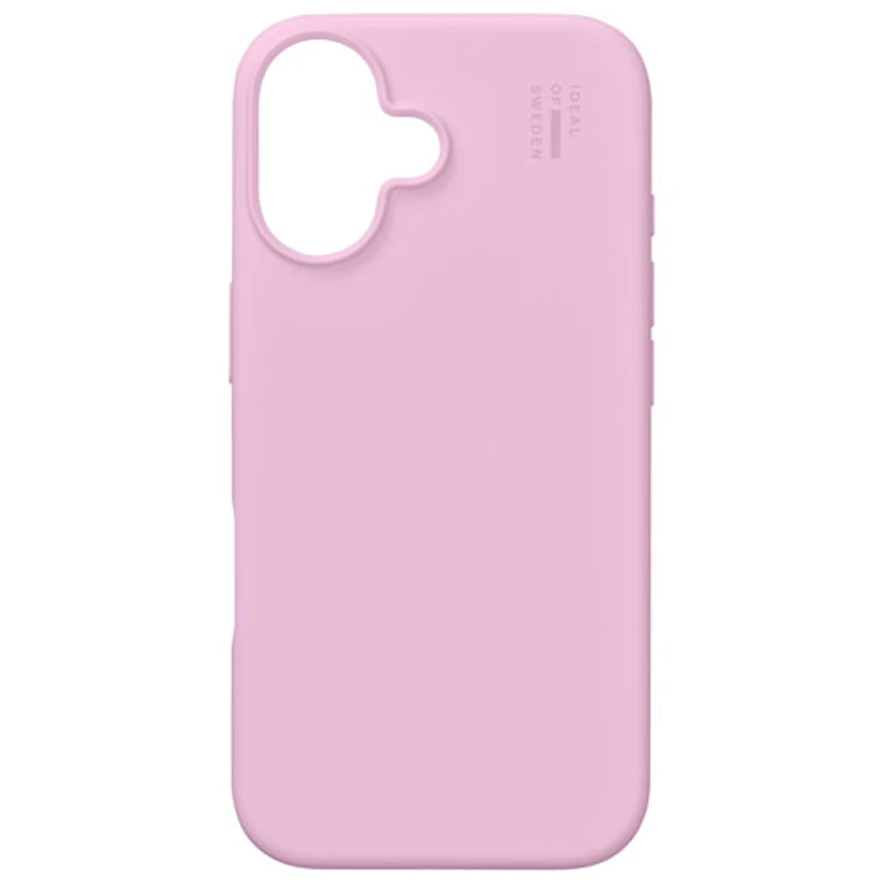 Étui souple ajusté en silicone d'Ideal of Sweden avec MagSafe pour iPhone 16 - Rose gomme à bulles