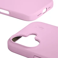 Étui souple ajusté en silicone d'Ideal of Sweden avec MagSafe pour iPhone 16 - Rose gomme à bulles