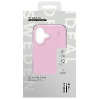 Étui souple ajusté en silicone d'Ideal of Sweden avec MagSafe pour iPhone 16 - Rose gomme à bulles