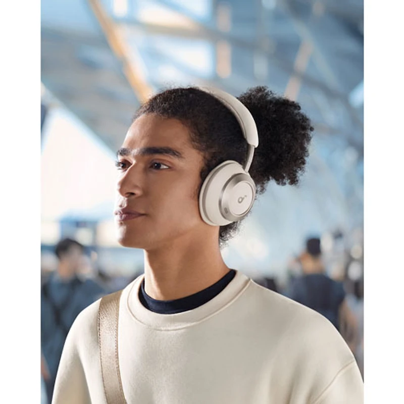 Soundcore by Anker Space One Pro Over-Ear Noise Cancelling Headphones - Cream White