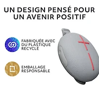 Ultimate Ears MINIROLL Waterproof Bluetooth Wireless Mini Portable Speaker - Revive Grey