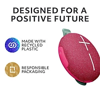 Ultimate Ears MINIROLL Waterproof Bluetooth Wireless Mini Portable Speaker - Calming Pink