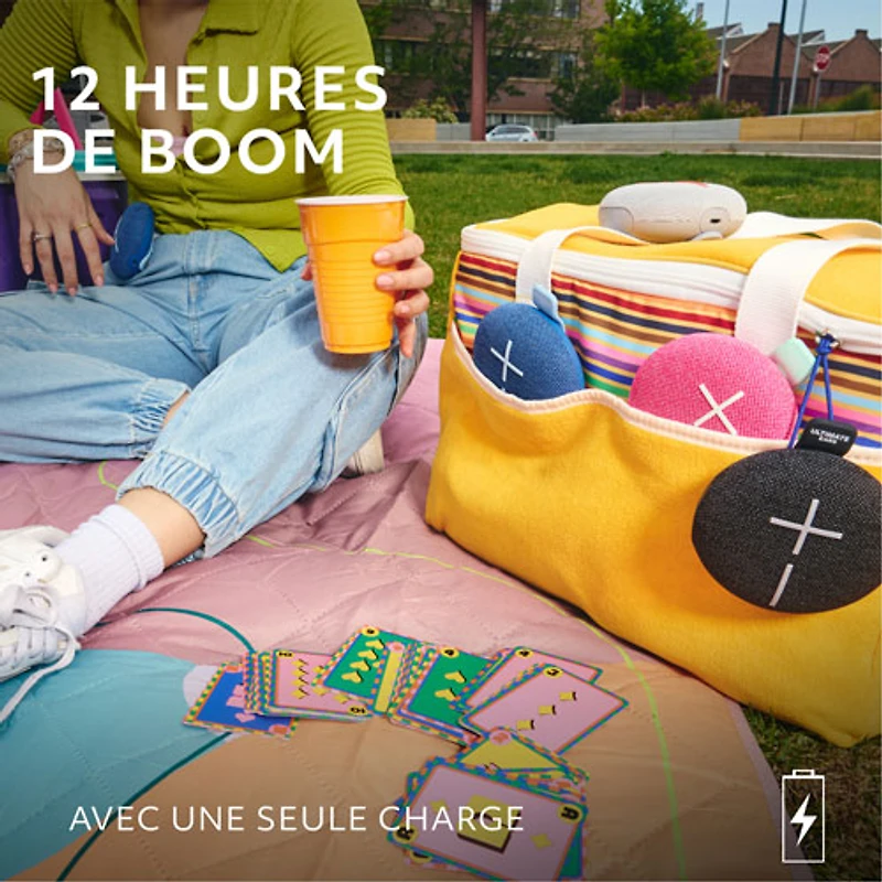 Haut-parleur miniature sans fil portatif Bluetooth étanche MINIROLL d'Ultimate Ears - Rose apaisant