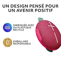 Ultimate Ears MINIROLL Waterproof Bluetooth Wireless Mini Portable Speaker - Calming Pink