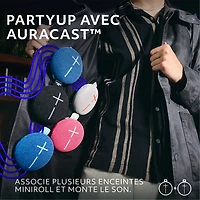 Haut-parleur miniature sans fil portatif Bluetooth étanche MINIROLL d'Ultimate Ears - Rose apaisant