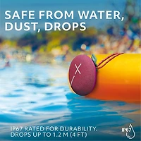 Ultimate Ears MINIROLL Waterproof Bluetooth Wireless Mini Portable Speaker - Calming Pink