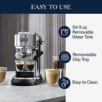 De'Longhi Dedica Maestro Plus Espresso Machine with Automatic Steam Wand - Stainless Steel
