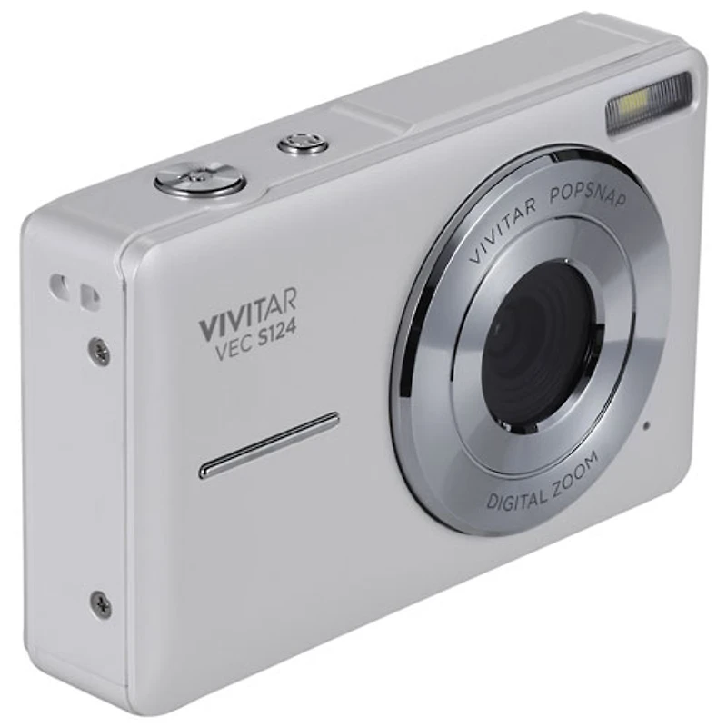 Vivitar VES124 44MP 3x Zoom Digital Camera - White - Only at Best Buy