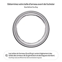 Oura Ring 4 Sleep & Fitness Smart Ring - Brushed Silver - Size 14