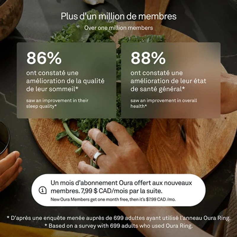 Anneau intelligent de sommeil et de mise en forme Ring 4 d'Oura - Argent