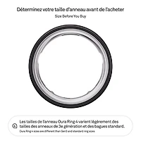 Anneau intelligent de sommeil et de mise en forme Ring 4 d'Oura - Noir - Taille 11