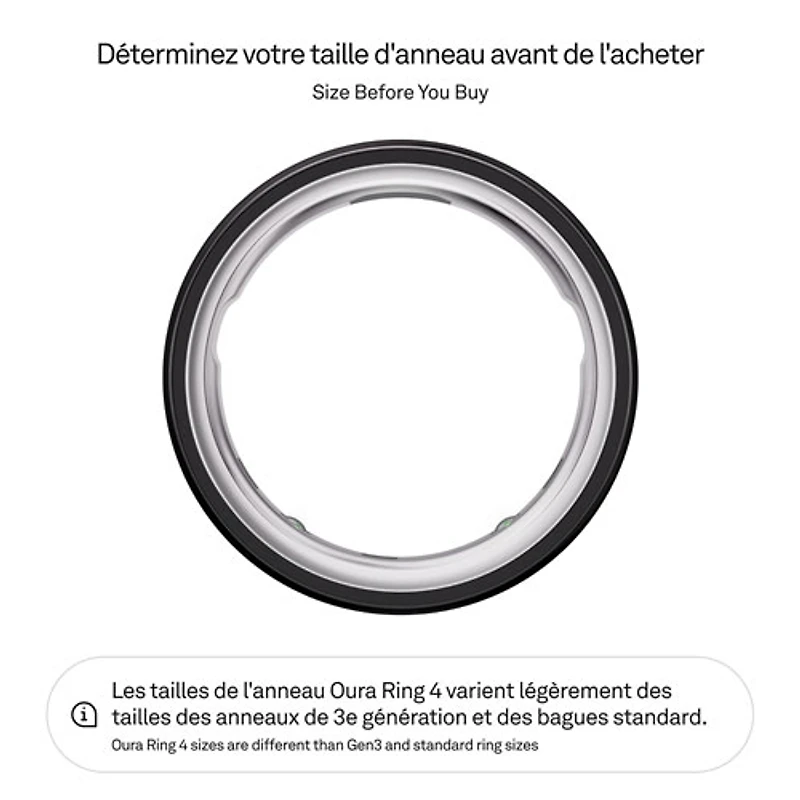 Anneau intelligent de sommeil et de mise en forme Ring 4 d'Oura - Noir - Taille 13