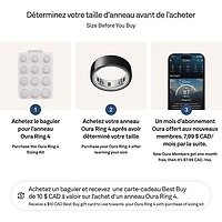 Anneau intelligent de sommeil et de mise en forme Ring 4 d'Oura - Noir - Taille 13