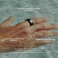 Anneau intelligent de sommeil et de mise en forme Ring 4 d'Oura - Noir - Taille 13