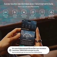 Anneau intelligent de sommeil et de mise en forme Ring 4 d'Oura - Noir mat Stealth