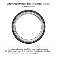 Anneau intelligent de sommeil et de mise en forme Ring 4 d'Oura - Noir mat Stealth - Taille 14