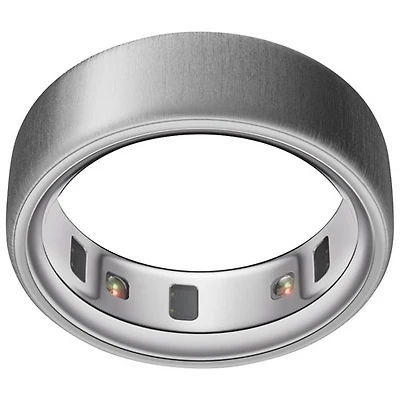 Oura Ring 4 Smart Ring with Health, Sleep & Fitness - 8-Day Battery - Brushed Silver - Size 11
