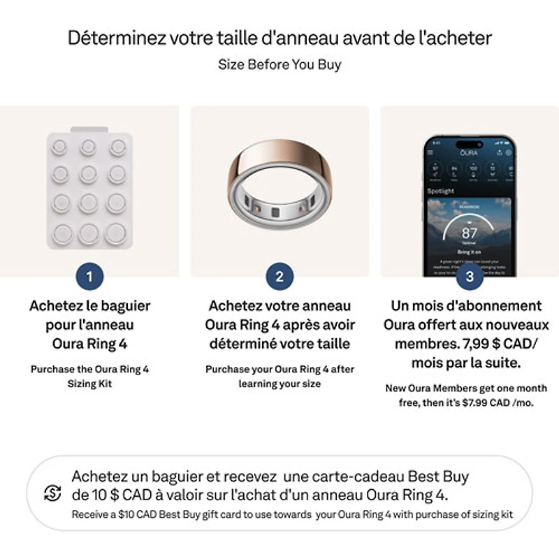 Anneau intelligent de sommeil et de mise en forme Ring 4 d'Oura - Rose dor