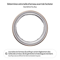 Anneau intelligent de sommeil et de mise en forme Ring 4 d'Oura - Rose doré - Taille 6