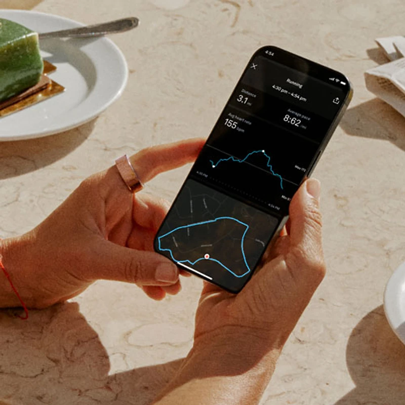 Oura Ring 4 Smart Ring with Health, Sleep & Fitness - 8-Day Battery - Rose Gold - Size 15
