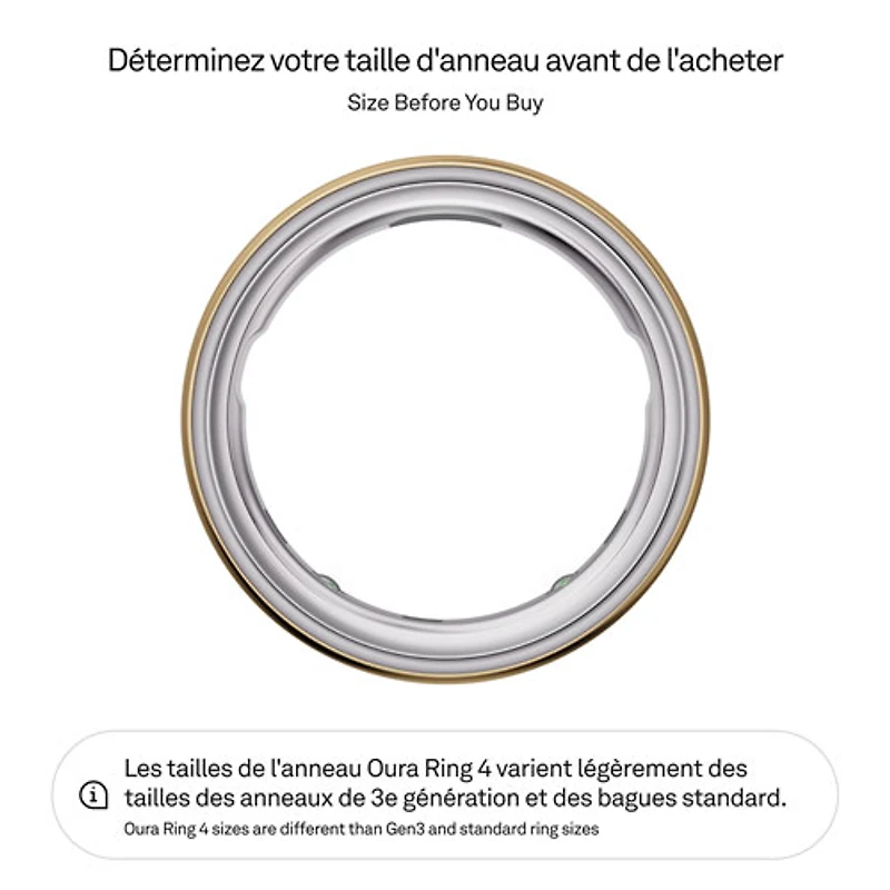 Oura Ring 4 Sleep & Fitness Smart Ring - Gold - Size 10