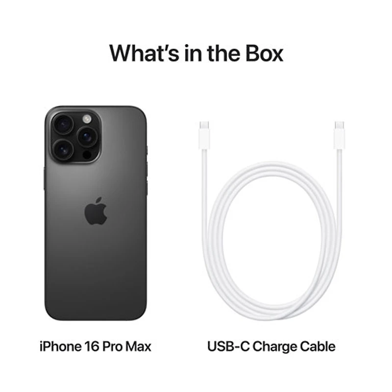 iPhone 16 Pro Max de 256 Go d'Apple - Titane noir - Déverrouillé