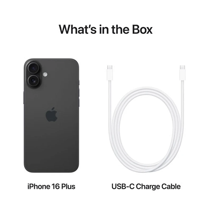 iPhone 16 Plus de 128 Go d'Apple - Noir - Déverrouillé
