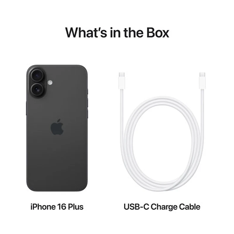 iPhone 16 Plus de 128 Go d'Apple - Noir - Déverrouillé