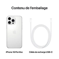 iPhone 16 Pro Max de 1 To d'Apple avec TELUS - Titane blanc - Financement mensuel