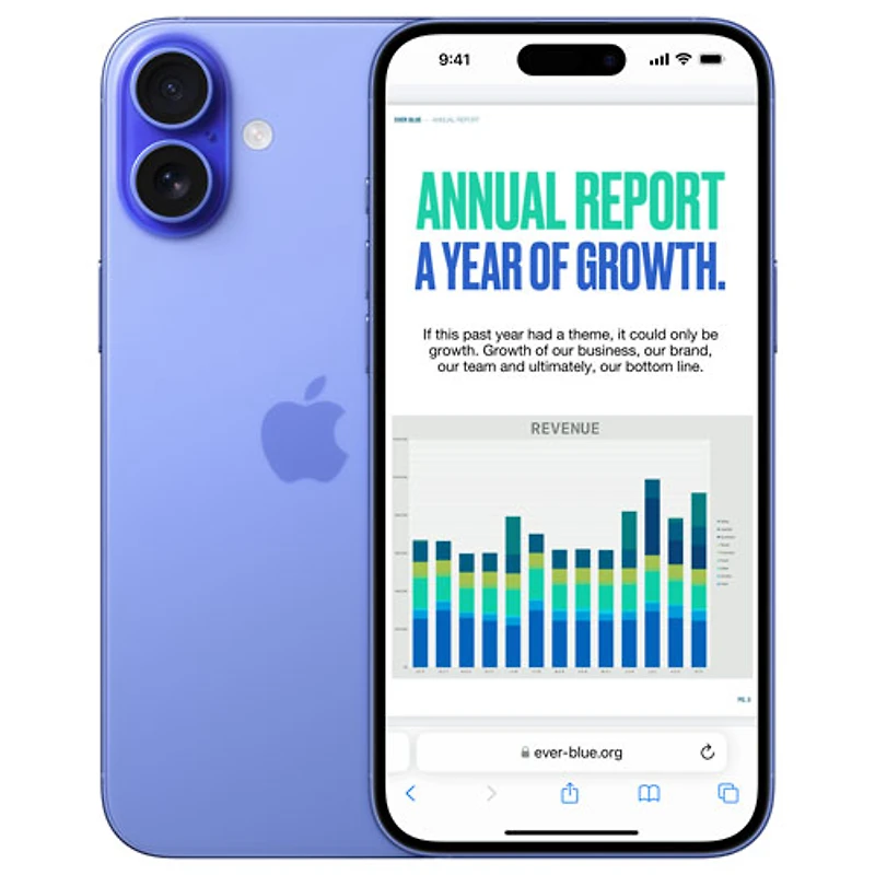 iPhone 16 de 128 Go d'Apple offert par Bell - Noir - Financement mensuel