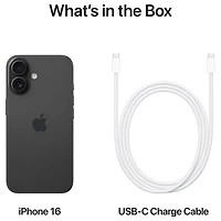 iPhone 16 de 128 Go d'Apple offert par Bell - Noir - Financement mensuel