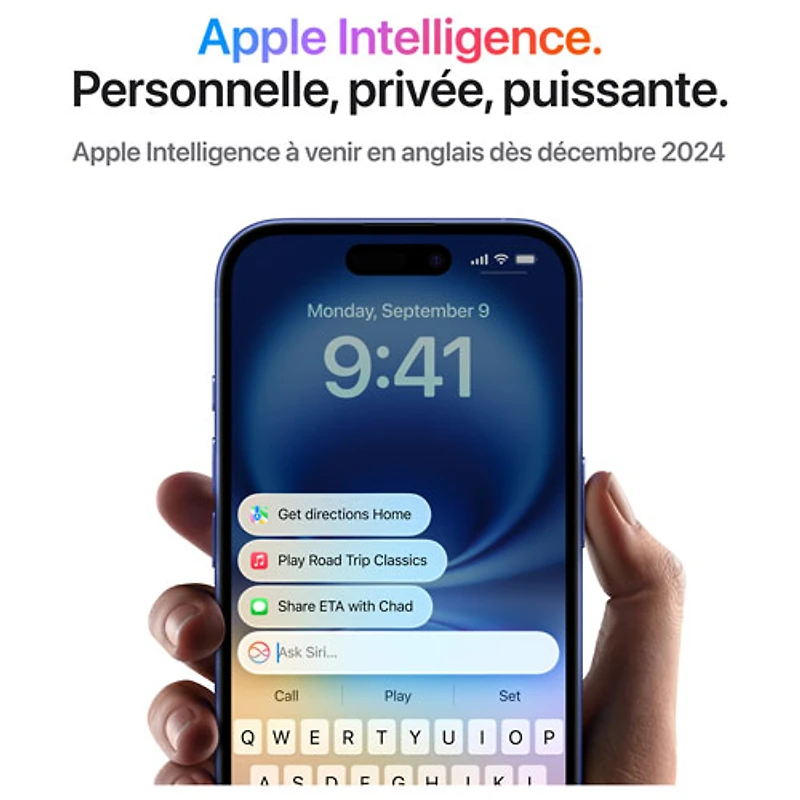 iPhone 16 de 128 Go d'Apple offert par Bell - Noir - Financement mensuel