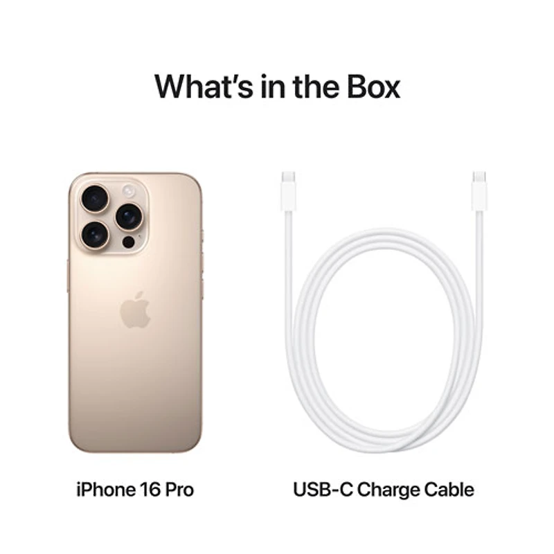 iPhone 16 Pro de 256 Go d'Apple avec Bell - Titane sable - Financement mensuel