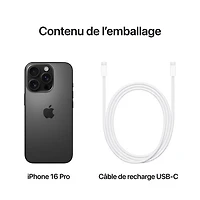 iPhone 16 Pro de 256 Go d'Apple avec Rogers - Titane noir - Financement mensuel
