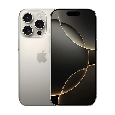 iPhone 16 Pro de 128 Go d'Apple avec Koodo - Titane naturel - Paiement Balance mensuel
