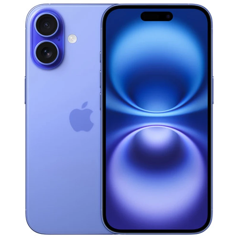 iPhone 16 de 256 Go d'Apple avec Freedom Mobile - Bleu outremer - Paiement Balance mensuel