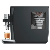 Machine à espresso automatique E8 de Jura avec moulin à café - Blanc piano