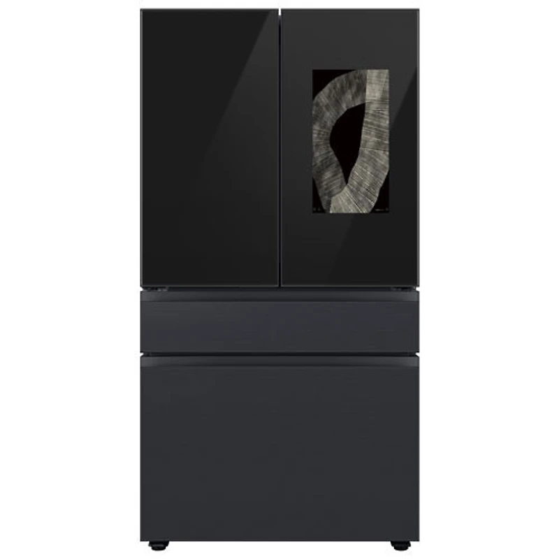 Boîte ouverte - Réfrigérateur à 4 portes 28,6 pi³ 36 po BESPOKE de Samsung (RF29BB89008MAC) - Endommagé