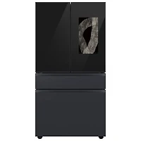 Boîte ouverte - Réfrigérateur à 4 portes 28,6 pi³ 36 po BESPOKE de Samsung - Noir - Parfait état