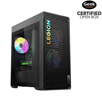 Boîte ouverte - Ordinateur de jeu Legion Tower 5i de Lenovo - Gris tempête (Core i5 14400F d'Intel/RAM 32 Go/SSD 1 To/RTX 4060)