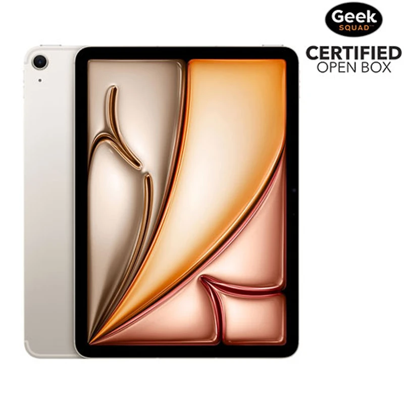 Boîte ouverte - iPad Air 11 po 128 Go d'Apple avec Wi-Fi et 5G (6e génération) - Comète