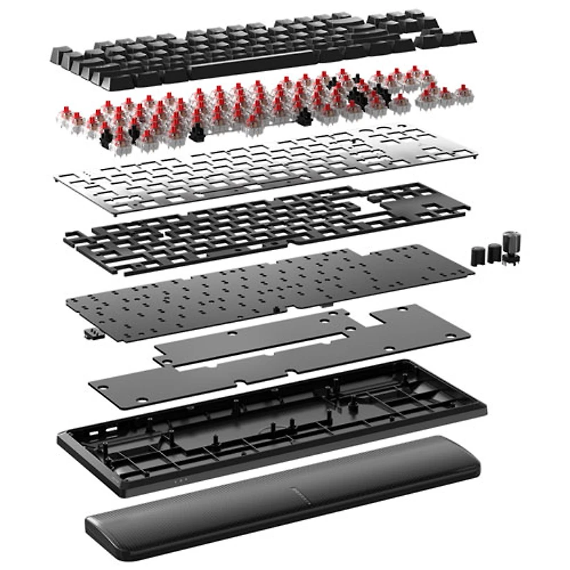 Clavier de jeu mécanique sans pavé numérique rétroéclairé sans fil à touches mécaniques linéaires Red K70 CORE de Corsair - Noir - Exclusivité Best Buy