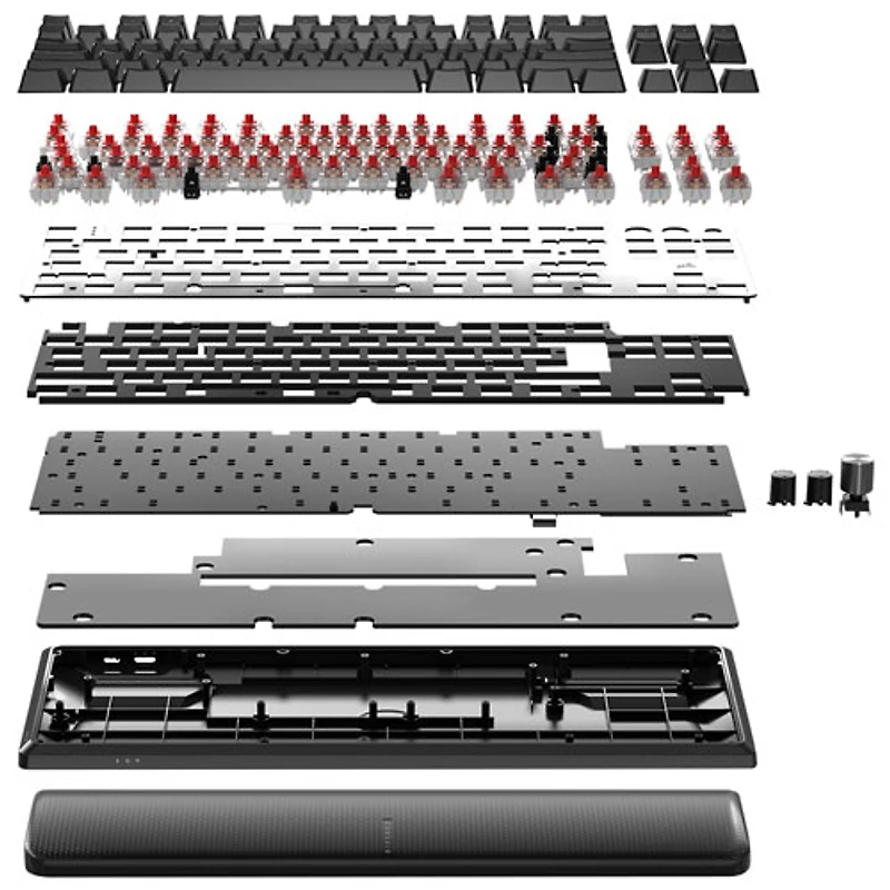 Clavier de jeu mécanique sans pavé numérique rétroéclairé sans fil à touches mécaniques linéaires Red K70 CORE de Corsair - Noir - Exclusivité Best Buy